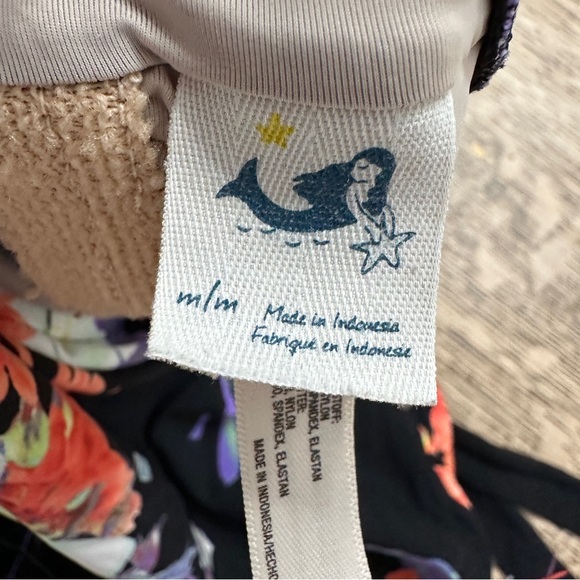 Anthropologie Allihop Ruffle Floral Halter Ruching Tie Waist One-Piece Swimsuit - Picture 13 of 16